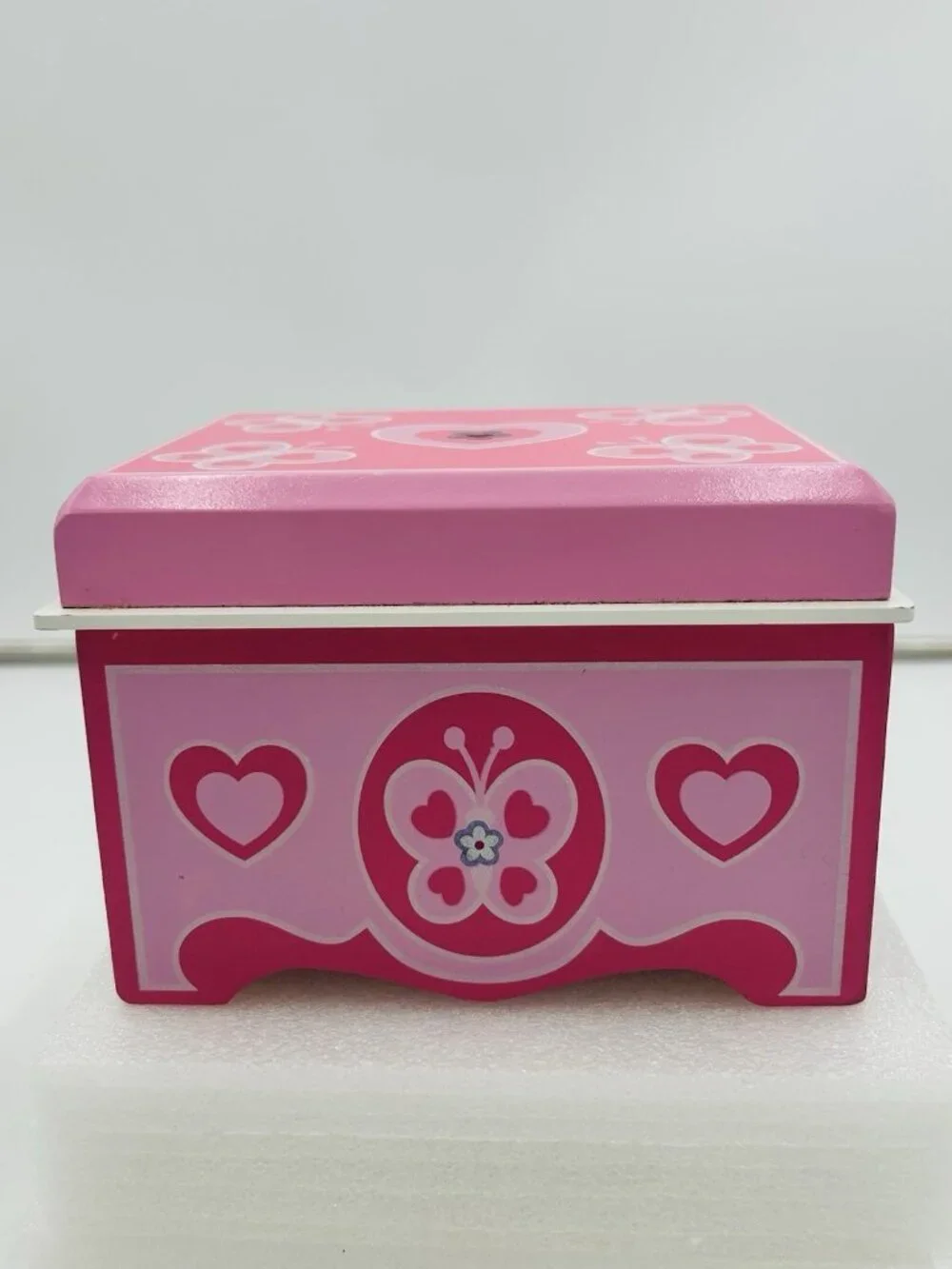 Melissa and Doug Jewelry Box Container Small Pink Felt Lined 6.5 x 5.5 x 4.5